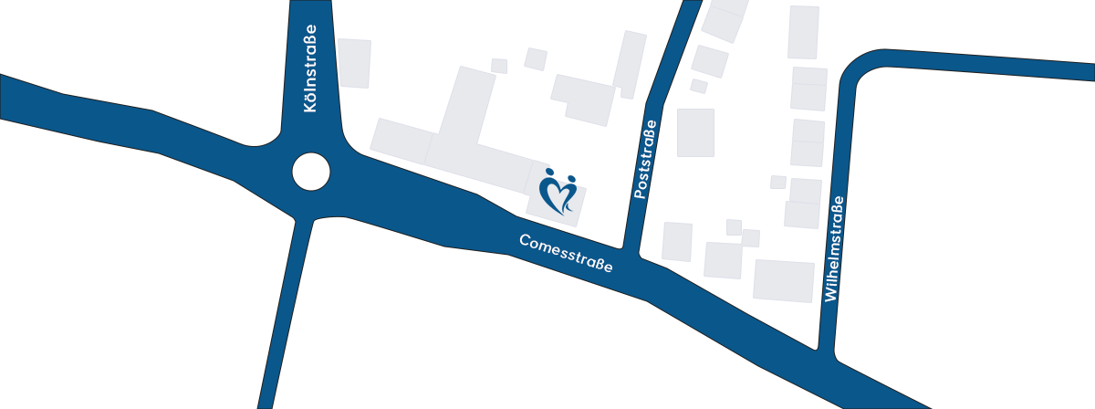 Karte mit Standort der Praxis